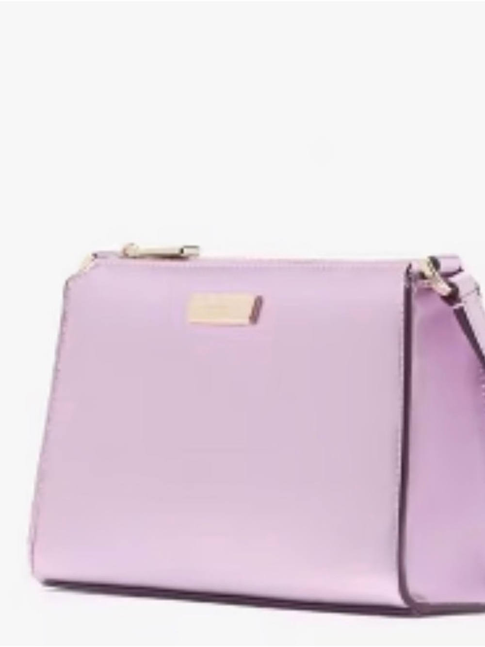 Lavender Kate Spade Shimmer Crossbody Bag with Gold Accent - Picture 2 of 9